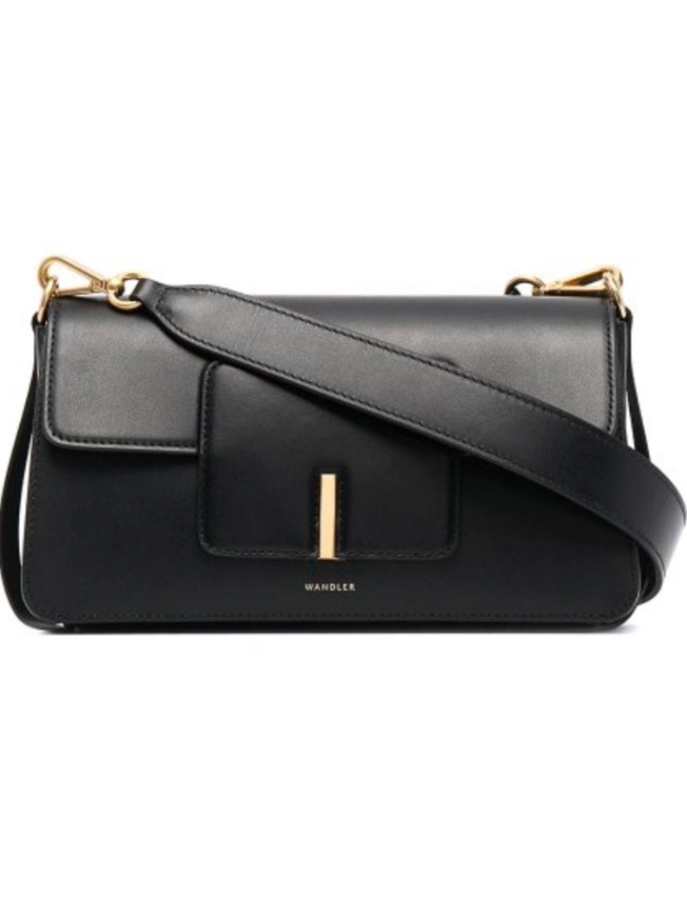 Wandler Georgia Calf Leather Bag Black Gold Wear 3 Ways
